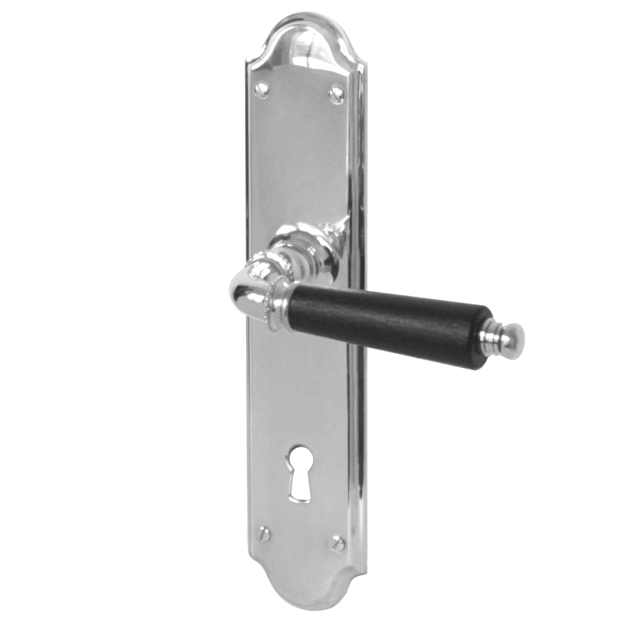 Dubbel pärlrand E A Næsman Nr 195 förnicklat med välvd långskylt (bild för) Dubbel pärlrand E A Næsman Nr 195 förnicklat med välvd långskylt